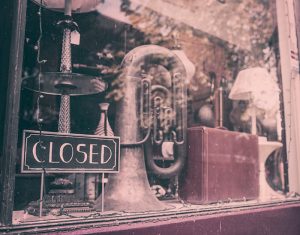 closed shop window